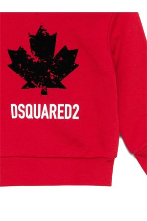 felpa in cotone rosso DSQUARED KIDS | DQ3096D00ZFDQ423